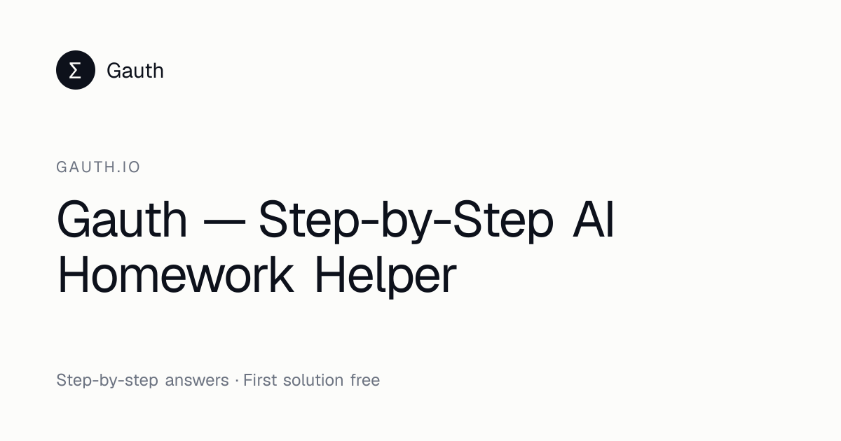 Gauth AI