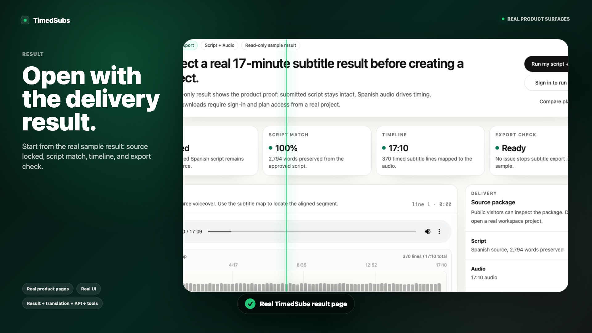 TimedSubs preview