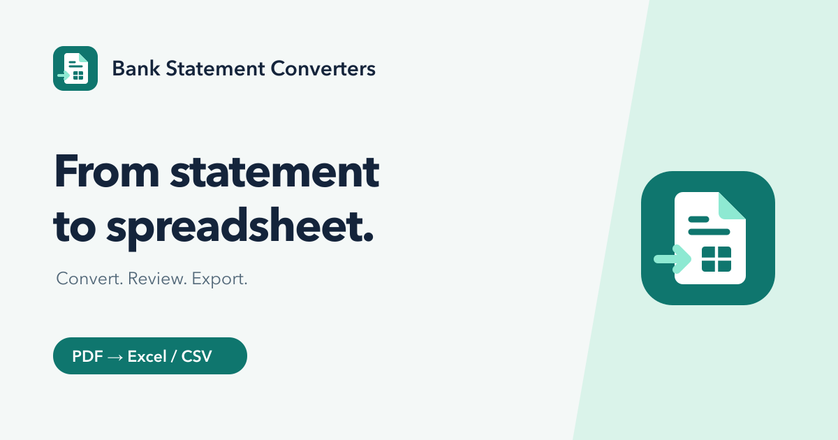 Bank Statement Converter